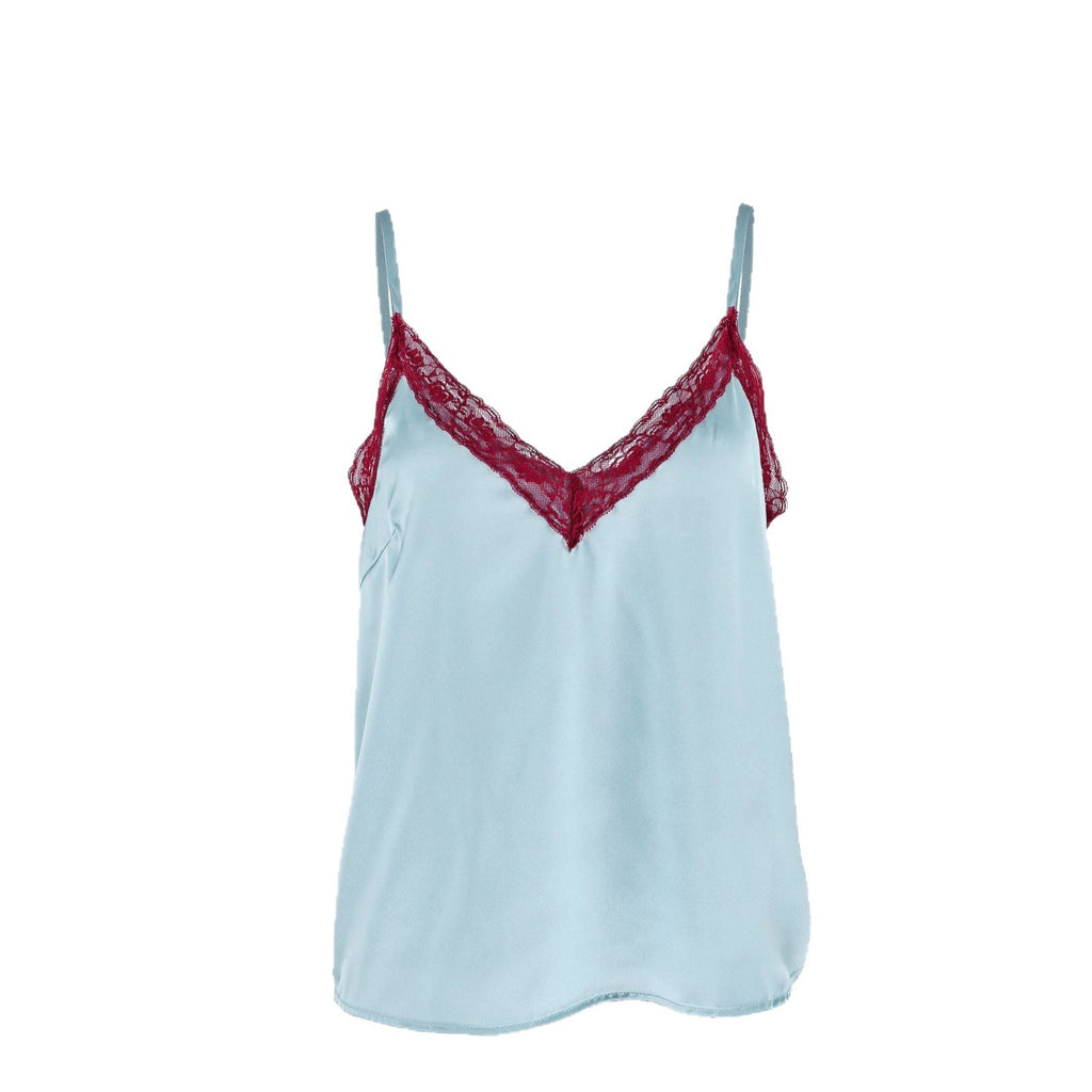 Women's Lace Camisole Top - Teal - view 5