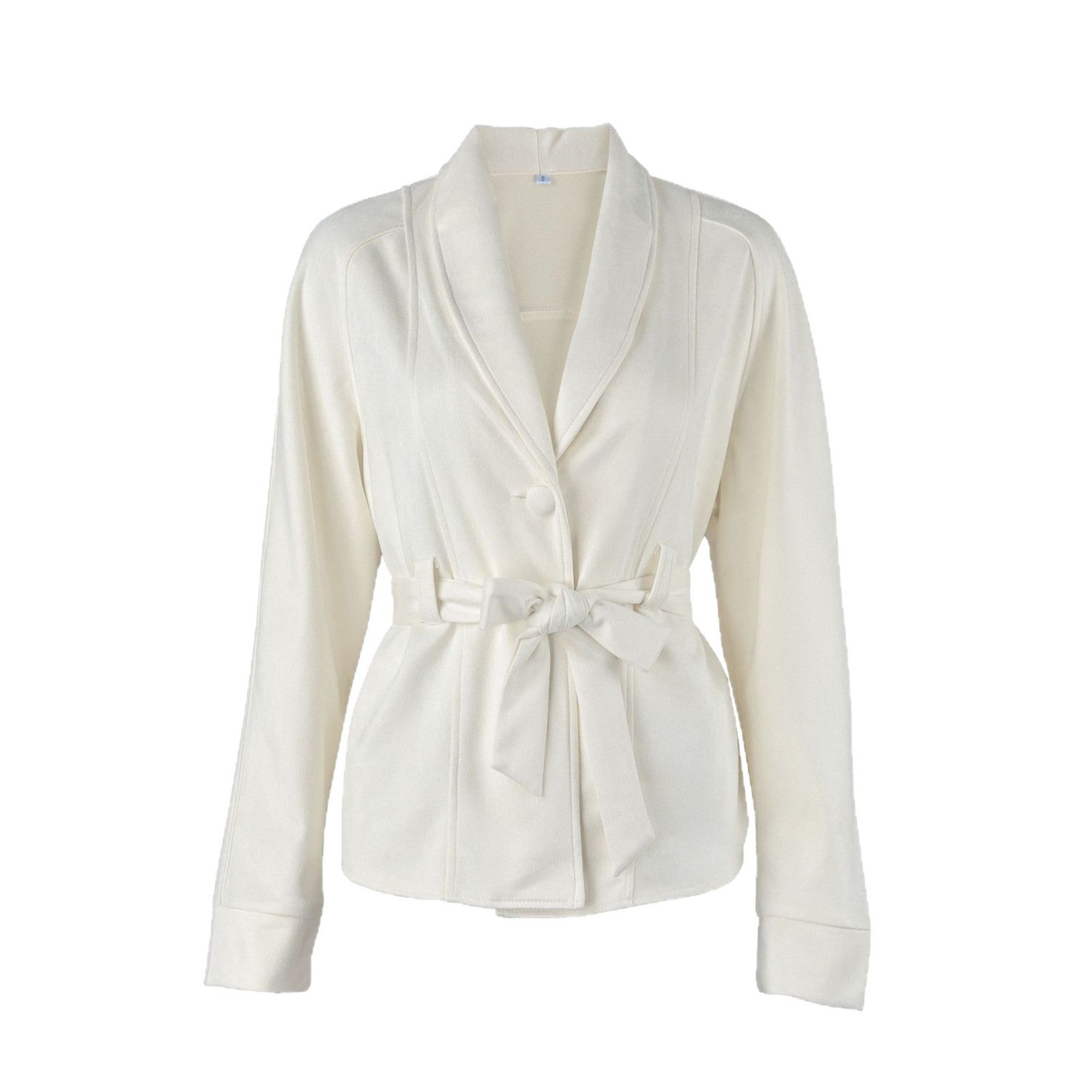 Women's faux suede long-sleeve jacket