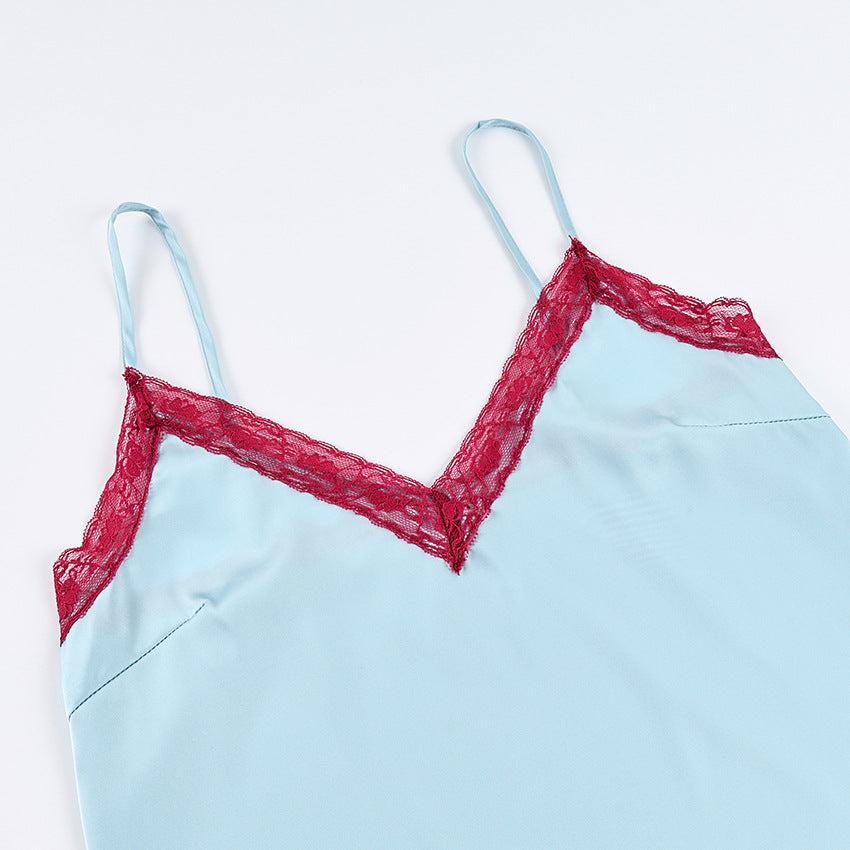 Women's Lace Camisole Top - Teal - view 9