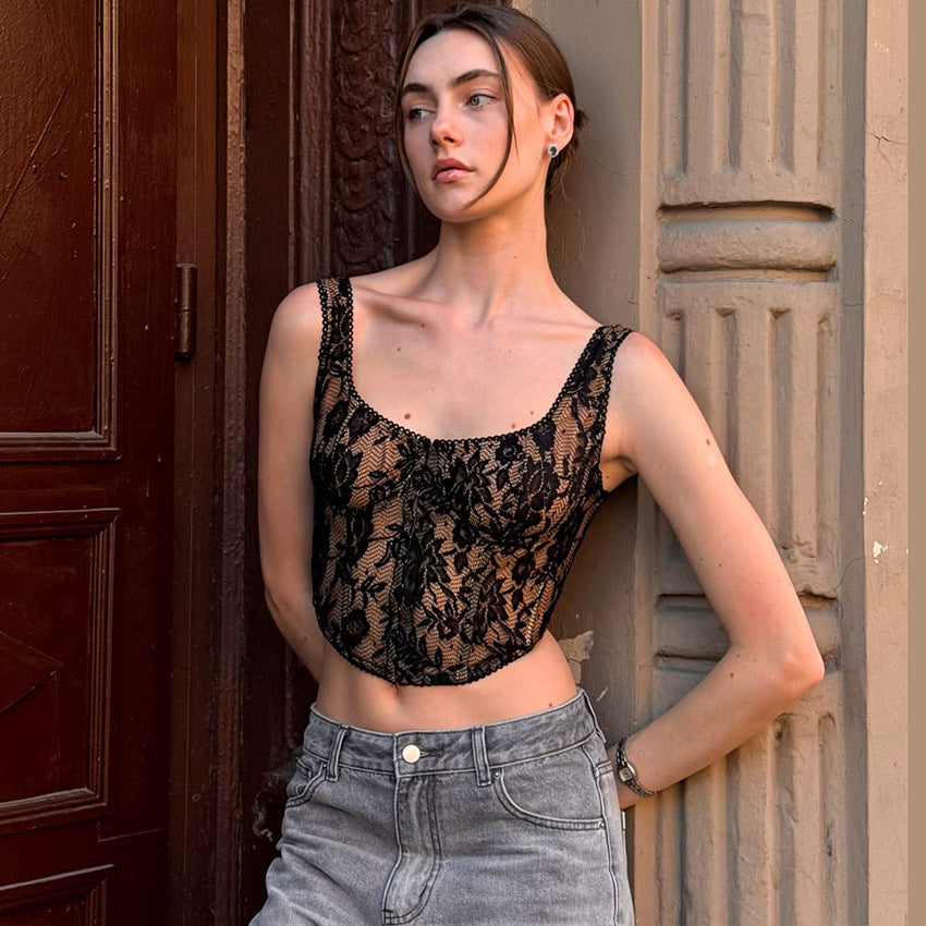 Women's Stretch Lace Camisole Top - view 7