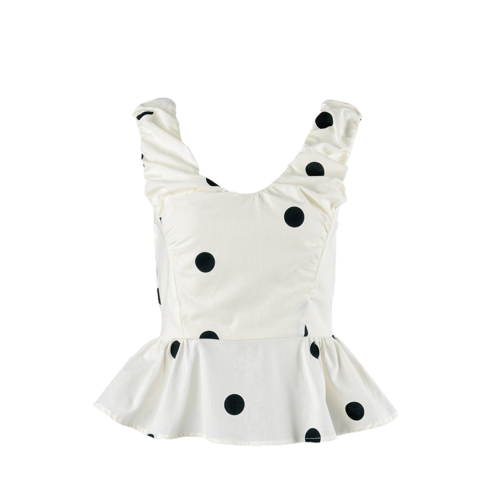 Women's Polka Dot Cotton Sleeveless Top - view 5